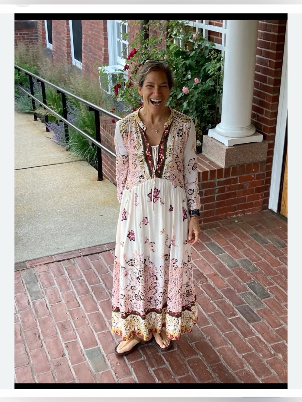 Bohemian Free People Floral Print Maxi Dress - Picture 5 of 8